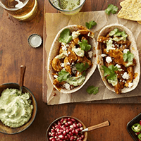 Barquitas integrales de pollo con aguacate